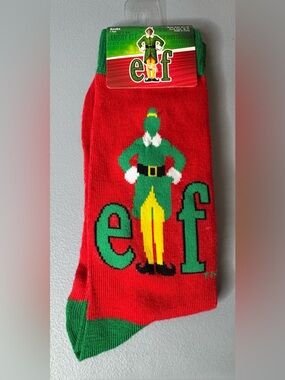 ELF movie Will Ferrell Christmas novelty socks unisex red green festive fun